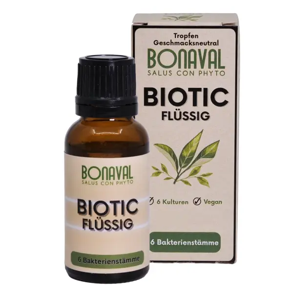 BONAVAL Biotic Flüssig – 6 Bakterienkulturen in Tropfenform, geschmacksneutral - 20 ml