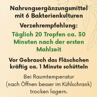BONAVAL Biotic Flüssig – 6 Bakterienkulturen in Tropfenform, geschmacksneutral - 20 ml